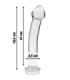 NEBULA SERIES BY IBIZA - MODELO 11 DILDO CRISTAL TRANSPARENTE 16 CM -O- 3 CM