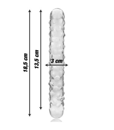 NEBULA SERIES BY IBIZA - MODELO 15 DILDO CRISTAL TRANSPARENTE 18.5 CM -O- 3 CM