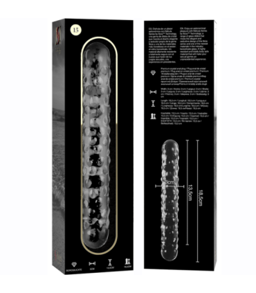 NEBULA SERIES BY IBIZA - MODELO 15 DILDO CRISTAL TRANSPARENTE 18.5 CM -O- 3 CM