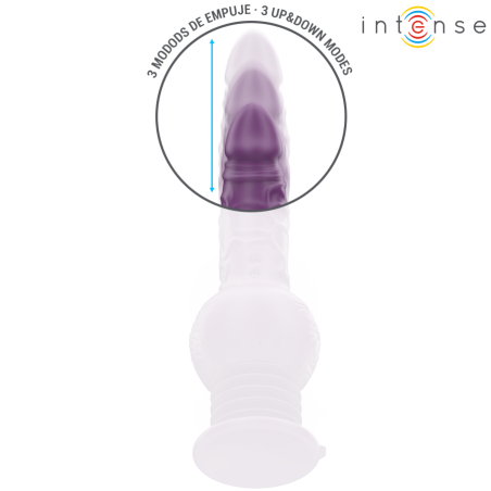 INTENSE - TATUM VIBRADOR MULTIFUNCIÓN CON VIBRACIÓN UP AND DOWN 24 CM MORADO