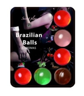 SECRETPLAY - 6 HOT BALLS LUBRICANTE CON AROMA DE FRUTAS