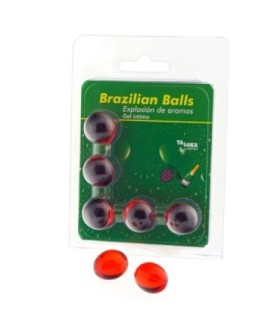 TALOKA - BRAZILIAN BALLS GEL ÍNTIMO FRESAS & CHAMPN 5 BOLAS