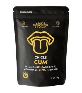 WUG CUM – Chicle funcional con sabor a plátano para potenciar la fertilidad, vitalidad y energía masculina