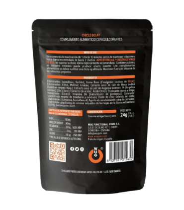 WUG DELAY – Chicle funcional con Zinc, Selenio y Vitamina B6 para mayor control y resistencia en los momentos íntimos