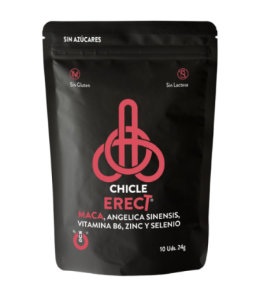 WUG ERECT – Chicle funcional con Maca, Zinc y Vitaminas para potenciar la energía y el rendimiento masculino