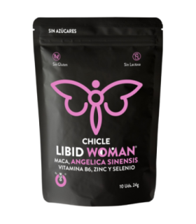 Chicle LIBID WOMAN – Chicle funcional con Maca, Ginseng Femenino y Zinc para potenciar la vitalidad femenina