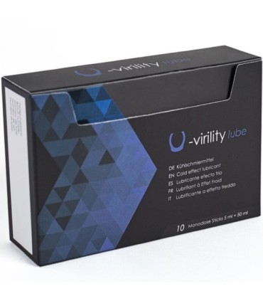 500 COSMETICS - U-VIRILITY LUBE LUBRICANTE EFECTO FRIO 10 X 5 ML