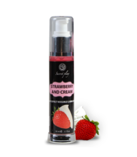 SECRETPLAY - LUBRICANTE 2-1 EFECTO CALOR FRESA&NATA 50 ML