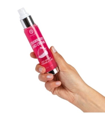 SECRETPLAY - LUBRICANTE 2-1 EFECTO CALOR FRESA&NATA 50 ML