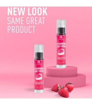 SECRETPLAY - LUBRICANTE 2-1 EFECTO CALOR FRESA&NATA 50 ML