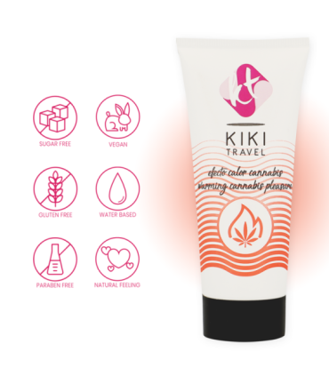 KIKÍ TRAVEL - GEL DESLIZANTE SABOR A CANNABIS EFECTO CALOR INTENSO 50 ML