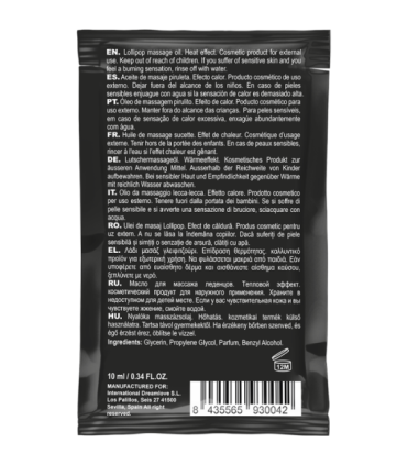 COQUETTE CHIC DESIRE - POCKET ACEITE MASAJE KISSABLE EFECTO CALOR PIRULETA 10 ML