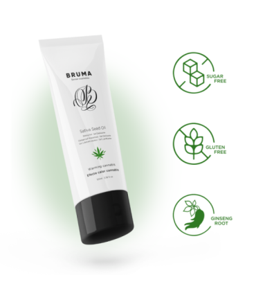 BRUMA - GEL DESLIZANTE CON ACEITE DE SEMILLA EFECTO CALOR SABOR CANNABIS 100 ML