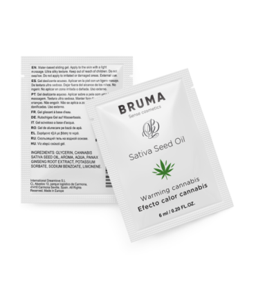 BRUMA - 6 ML GEL DESLIZANTE CON ACEITE DE SEMILLA EFECTO CALOR SABOR CANNABIS