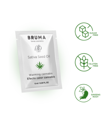 BRUMA - 6 ML GEL DESLIZANTE CON ACEITE DE SEMILLA EFECTO CALOR SABOR CANNABIS