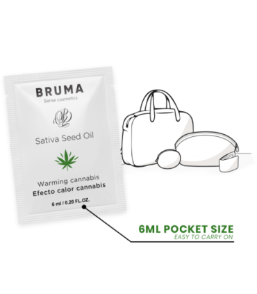 BRUMA - 6 ML GEL DESLIZANTE CON ACEITE DE SEMILLA EFECTO CALOR SABOR CANNABIS