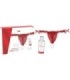 INTT RELEASES - PANTY BRASILEÑO ROJA CON PERLAS Y GEL LUBRICANTE 50 ML