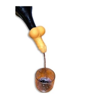 DIABLO PICANTE - DECANTADOR DE VINO FORMA PENE DORADO