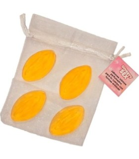 DIABLO PICANTE - 4 MINI JABONES FORMA VAGINA AMARILLO