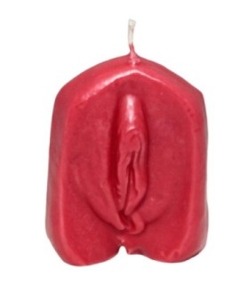 DIABLO PICANTE - VELA FORMA VAGINA ROJO