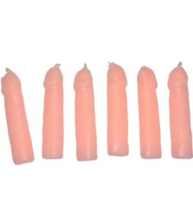 DIABLO PICANTE - 6 VELAS FORMA PENE CARNE