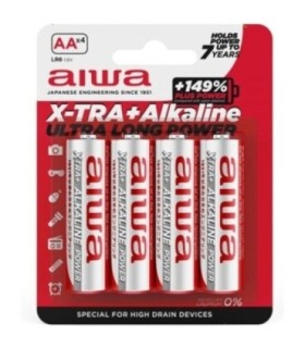 AIWA - X-TRA ALKALINE PILA ALCALINA AA LR6 BLISTER*4