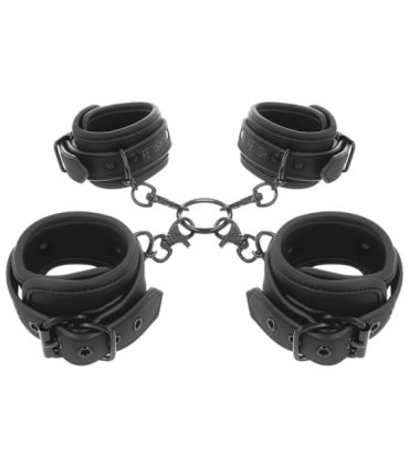FETISH SUBMISSIVE - SET ESPOSAS MANOS Y TOBILLOS CON FORRO DE NEOPRENO