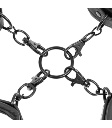 FETISH SUBMISSIVE - SET ESPOSAS MANOS Y TOBILLOS CON FORRO DE NEOPRENO