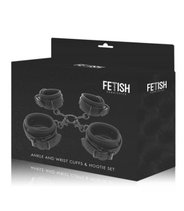 FETISH SUBMISSIVE - SET ESPOSAS MANOS Y TOBILLOS CON FORRO DE NEOPRENO