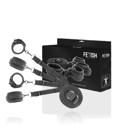 FETISH SUBMISSIVE - SET DE ESPOSAS Y ATADURAS CON FORRO DE NEOPRENO