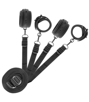FETISH SUBMISSIVE - SET DE ESPOSAS Y ATADURAS CON FORRO DE NEOPRENO