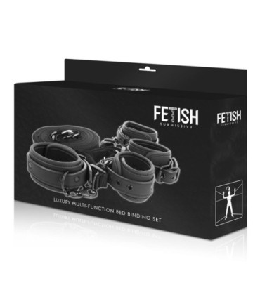FETISH SUBMISSIVE - SET DE ESPOSAS Y ATADURAS CON FORRO DE NEOPRENO