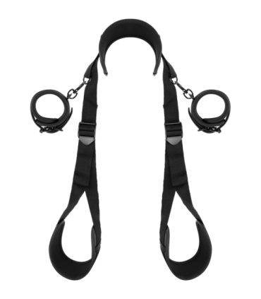 FETISH SUBMISSIVE - POSICIÓN PIERNAS ABIERTAS CON ESPOSAS CON FORRO DE NEOPRENO