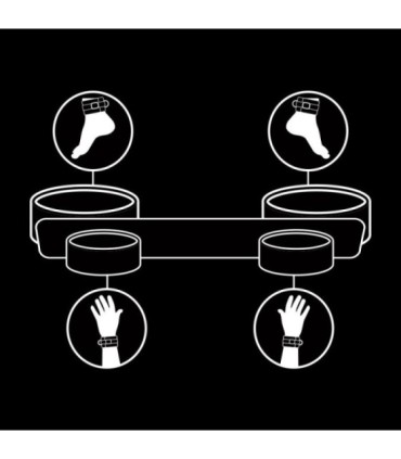 FETISH SUBMISSIVE - BARRA SEPARADORA BONDAGE CON FORRO DE NEOPRENO