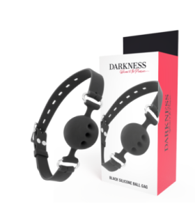 DARKNESS - MORDAZA TRANSPIRABLE SILICONA NEGRO