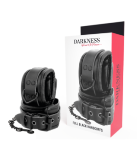 DARKNESS - ESPOSAS AJUSTABLES MANOS LEATHER NEGRO