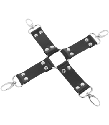 DARKNESS - ESPOSAS DE CUERO PARA PIES Y MANOS NEGRO