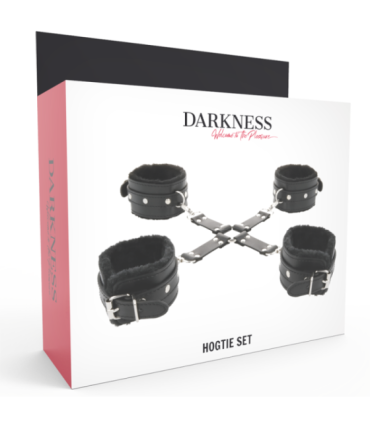 DARKNESS - ESPOSAS DE CUERO PARA PIES Y MANOS NEGRO