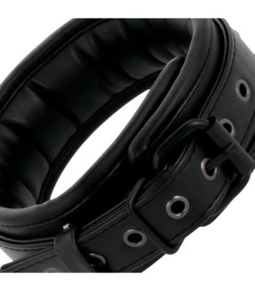 DARKNESS - ESPOSAS Y COLLAR DE CUERO NEGRO