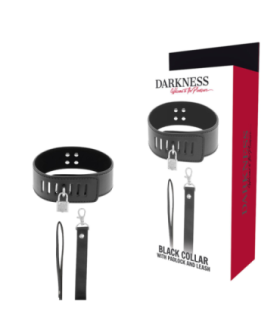 DARKNESS - COLLAR BDSM CON CANDADO NEGRO