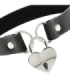 COQUETTE CHIC DESIRE - COLLAR CUERO VEGANO ACCESORIO CORAZÓN CON LLAVE