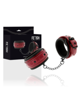 FETISH SUBMISSIVE DARK ROOM -  ESPOSAS TOBILLOS CUERO VEGANO CON FORRO DE NEOPRENO