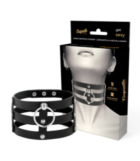COQUETTE CHIC DESIRE - CHOKER CUERO VEGANO ESTILO FETISH