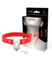 COQUETTE CHIC DESIRE - COLLAR CUERO VEGANO ROJO ACCESORIO CORAZÓN CON LLAVE