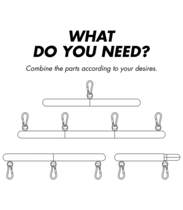 FETISH SUBMISSIVE BONDAGE - BARRA SEPARADORA AJUSTABLE 4 PIEZAS