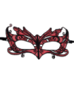 QUEEN LINGERIE - ANTIFAZ DE ENCAJE DETALLES ROJO