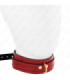 KINK - COLLAR AJUSTABLE ROJO VINO DETALLES DORADOS 29-42.5 CM X 4 CM