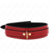 KINK - COLLAR AJUSTABLE ROJO VINO DETALLES DORADOS 29-42.5 CM X 4 CM