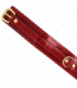 KINK - COLLAR AJUSTABLE ROJO VINO DETALLES DORADOS 29-42.5 CM X 4 CM