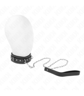 KINK - COLLAR CON CORREA 105 CM DE PIEL DE PVC REMACHE DE DIAMANTES DE IMITACIÓN 41.5 X 4 CM